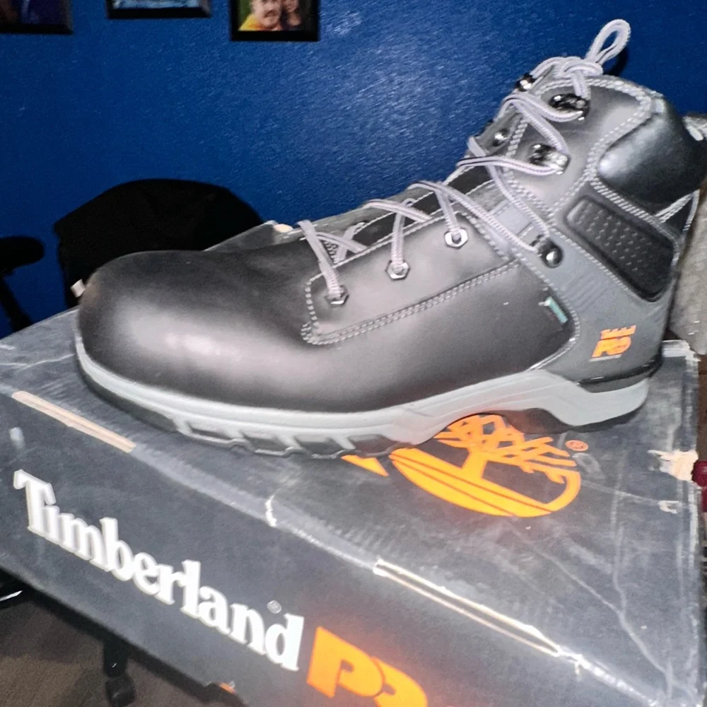 Timberland PRO Men's Black Work Boots - Picture 3 of 14